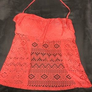 “ Malibu” bright orange/pink tankini